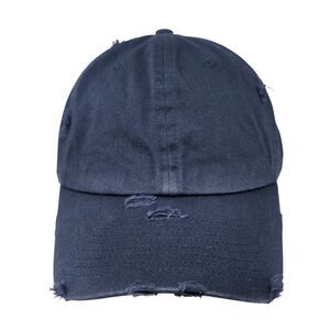 KB ETHOS Slideback Hat Blue OSFA Adjustable Solid 6 Panel Distressed